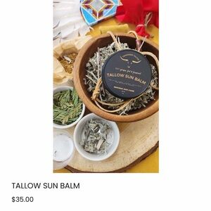 Organic Tallow Sun Screen Balm 2oz Tennessee Handcrafted Mineral Sun Care NEW
